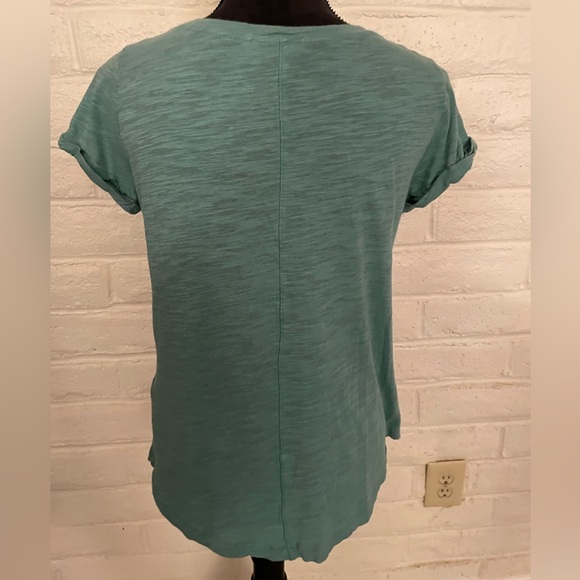 Banana Republic Teal Scoop-neck Short Sleeved T-shirt, size M - Picture 2 of 4
